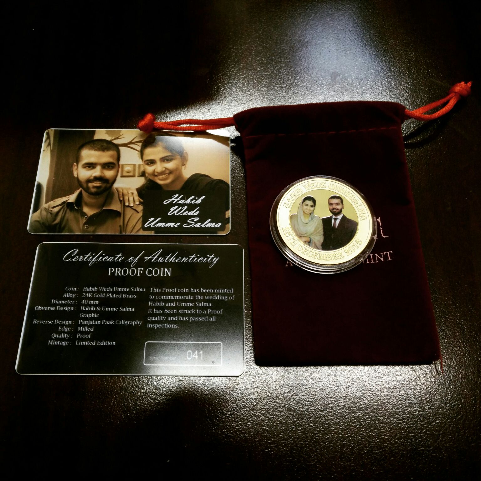 Custom Coins Al Fatemi Ic Mint Wedding Coin